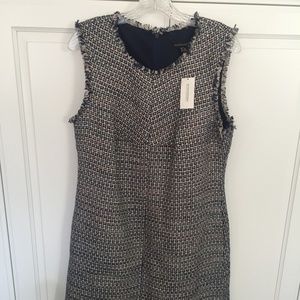 Banana Republic Blue Cream Tweed Dress NWT